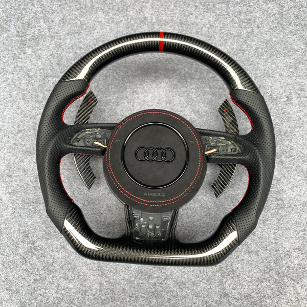 2012-2016 Audi B8.5 A/S/RS 3/4/5/6/7 Carbon Fiber Steering Wheel – Custom Fit, Premium Quality | Miami Car Carbon Designs