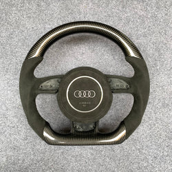 2012-2016 Audi B8.5 A/S/RS 3/4/5/6/7 Carbon Fiber Steering Wheel – Custom Fit, Premium Quality | Miami Car Carbon Designs