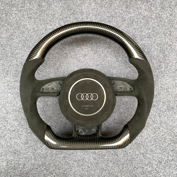 2012-2016 Audi B8.5 A/S/RS 3/4/5/6/7 Carbon Fiber Steering Wheel – Custom Fit, Premium Quality | Miami Car Carbon Designs