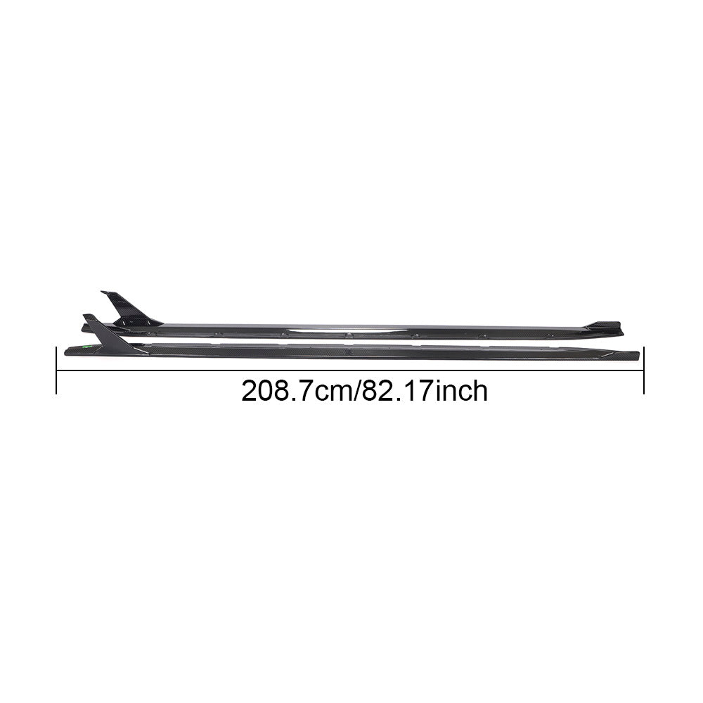 BMW M4 Carbon Fiber Side Skirts (Dry Carbon Fiber, 21-22) | Miami Carbon Designs