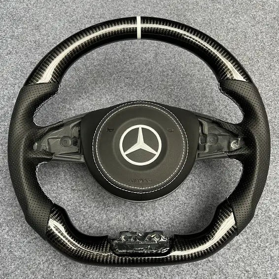 AMG Carbon Fiber and Leather Steering Wheel for Mercedes-Benz - Image 2
