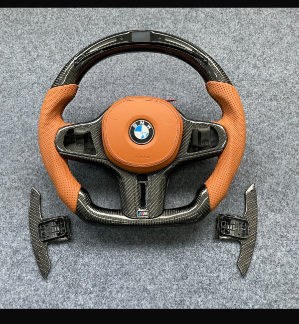 BMW M Series Custom Carbon Fiber Steering Wheel custom build by Miami Carbon Designs