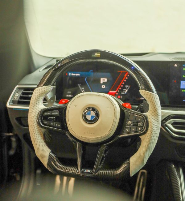 BMW M Series Custom Carbon Fiber Steering Wheel custom build by Miami Carbon Designs