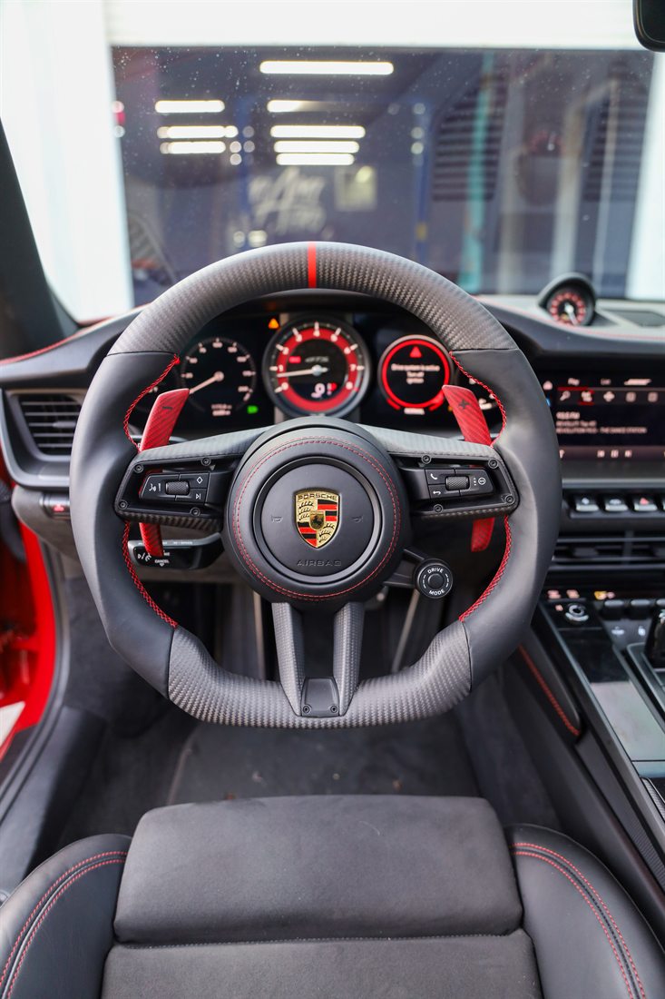 Porsche custom steering wheel