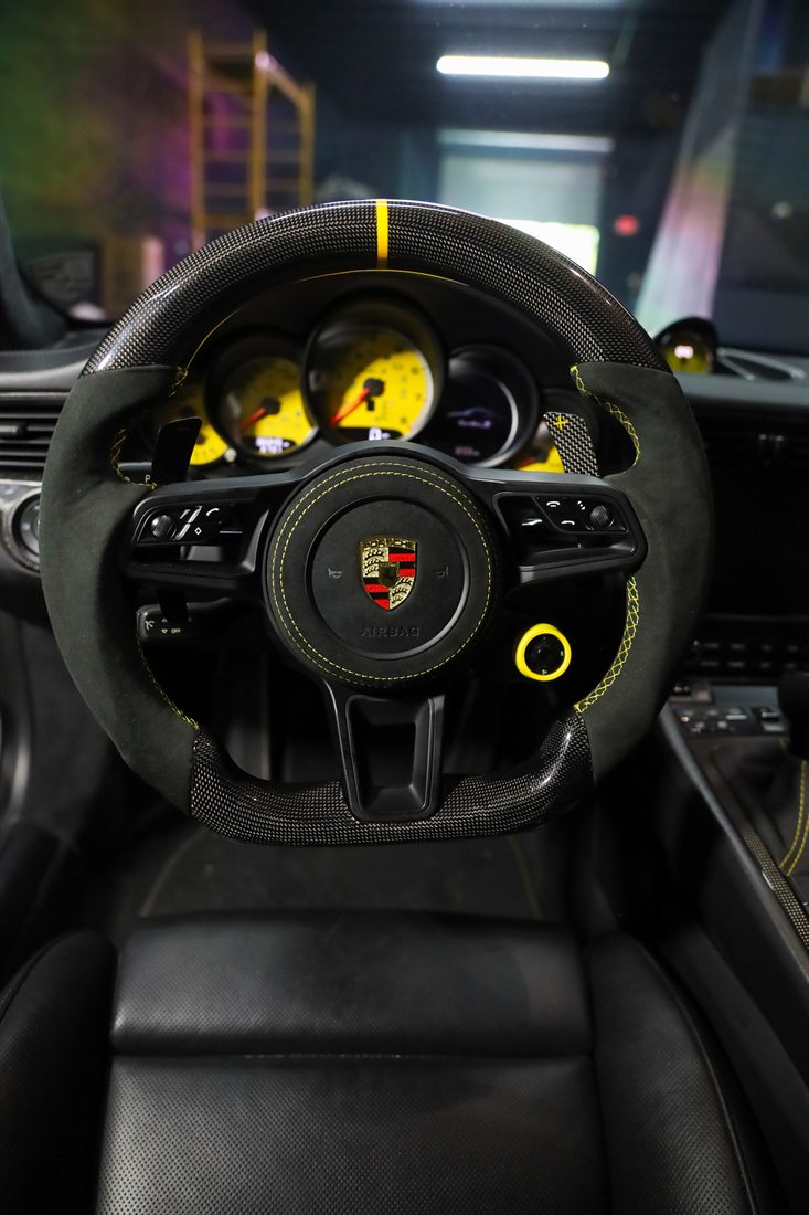 Porsche custom steering wheel