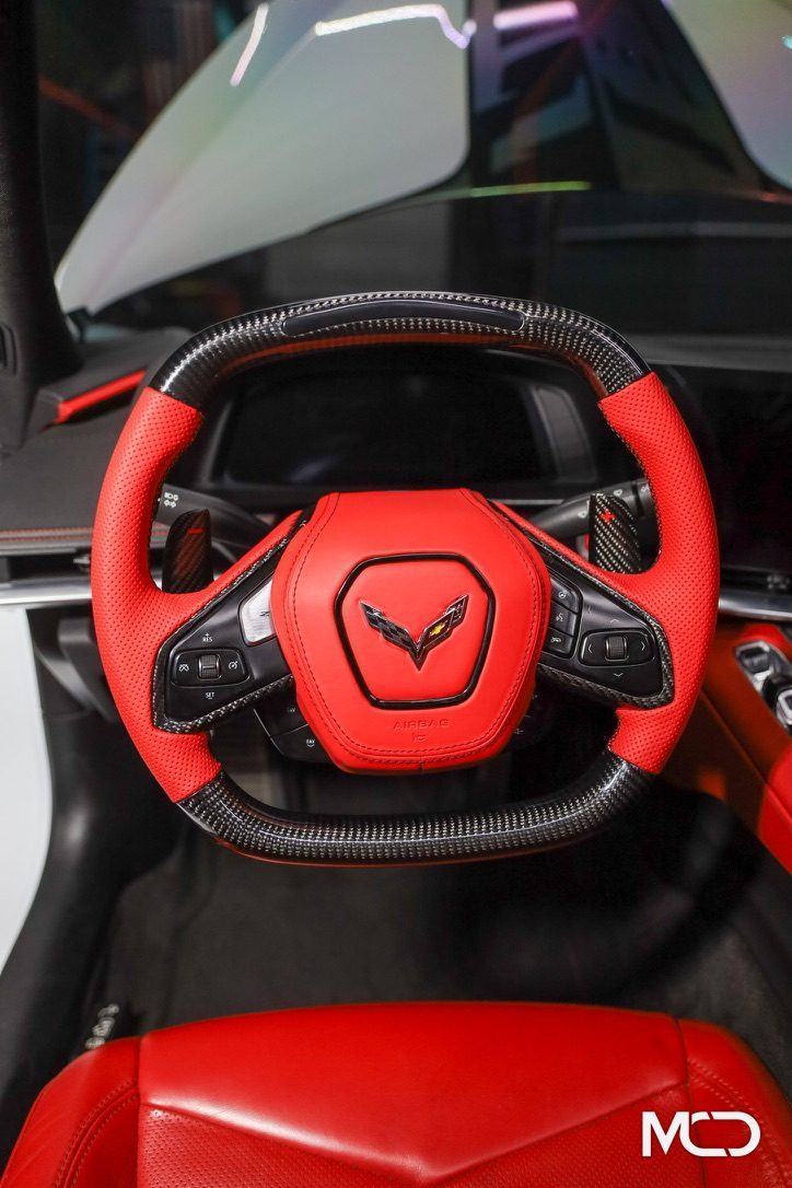 Corvette C8 custom carbon fiber steering wheel build book
