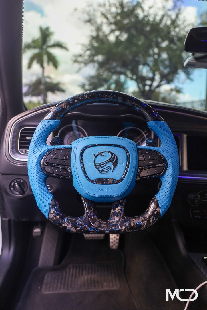 Dodge Challenger, Charger, Durango custom carbon fiber steering wheel build book